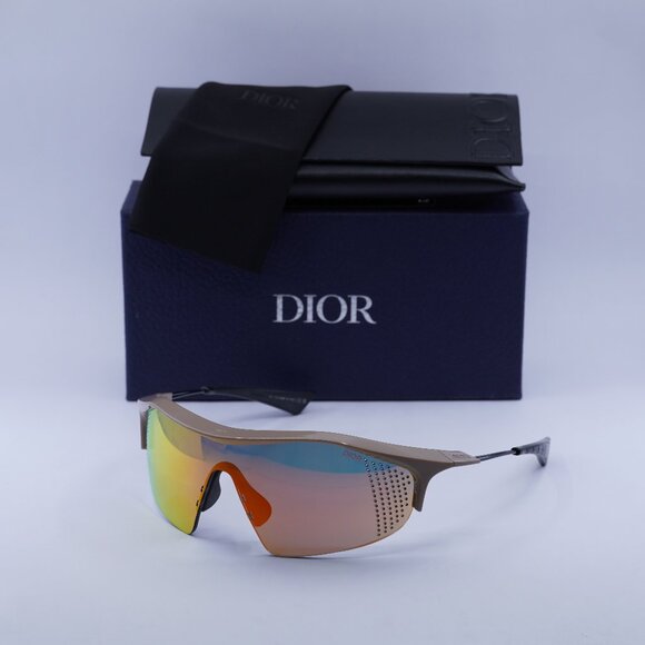 Dior DIORXPLORER M1U 40J7 Shield Sunglasses - Nude/Red Mirror - Picture 1 of 10